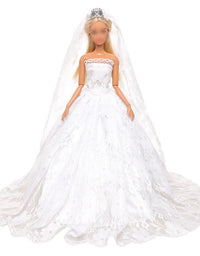 2 Sets of Wedding Dresses for 11.5 Inch Barbie Doll
