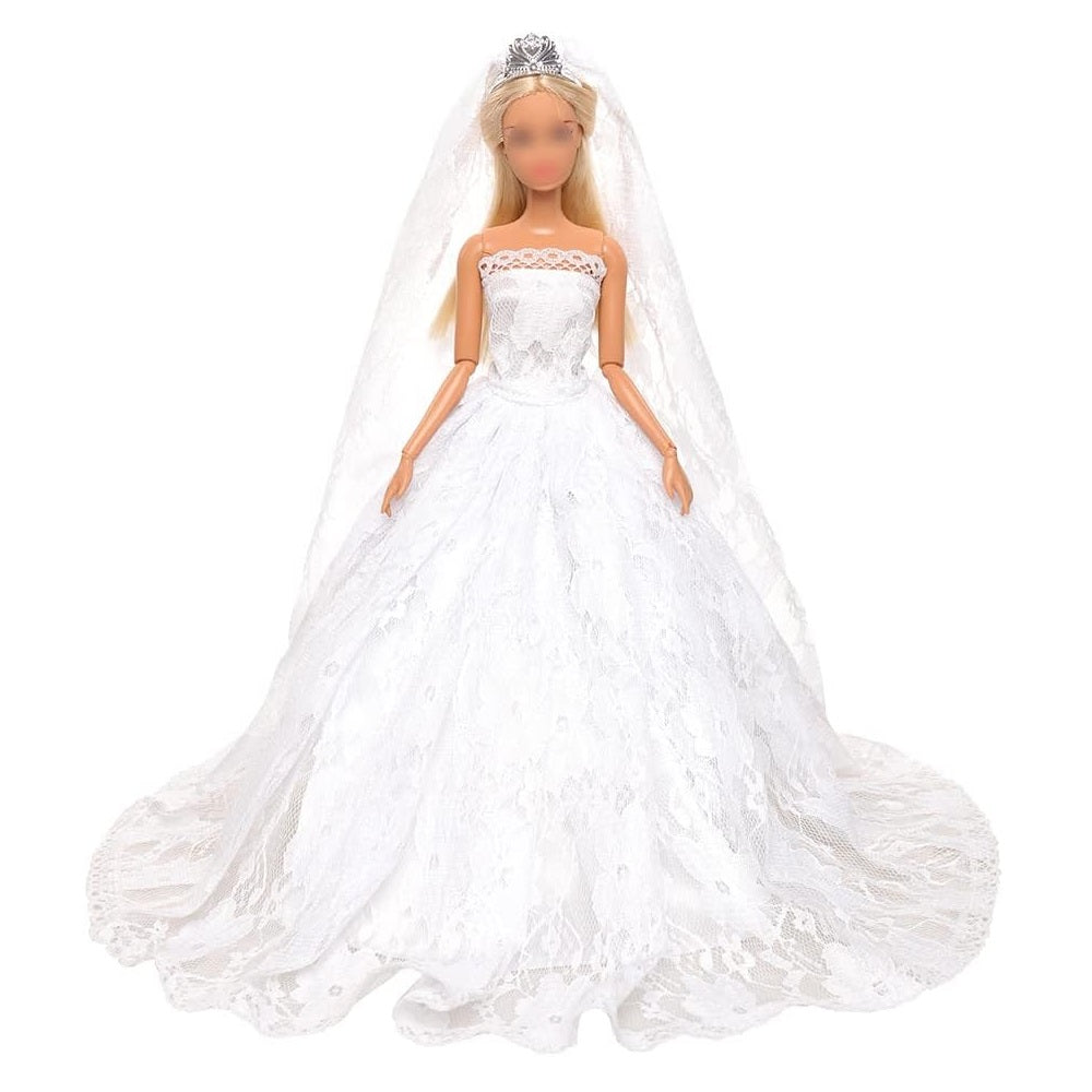 2 Sets of Wedding Dresses for 11.5 Inch Barbie Doll