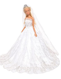 2 Sets of Wedding Dresses for 11.5 Inch Barbie Doll
