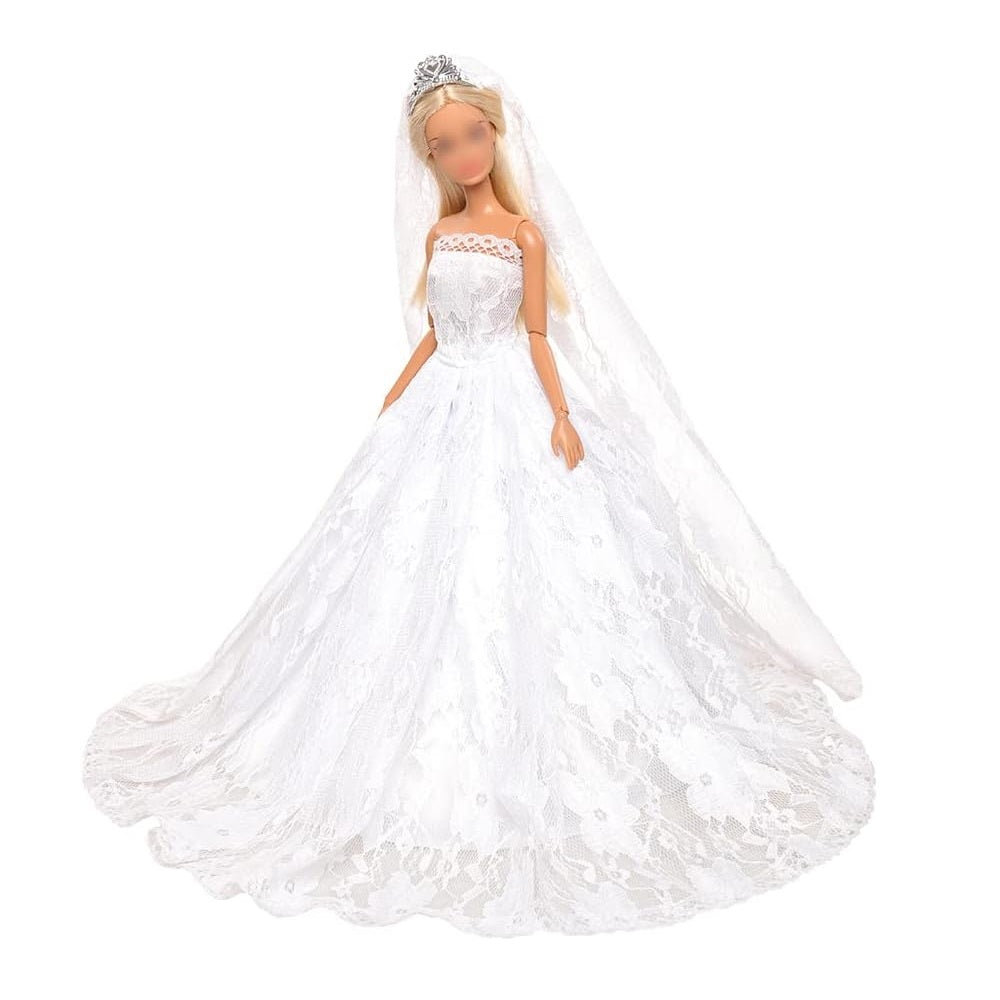 2 Sets of Wedding Dresses for 11.5 Inch Barbie Doll