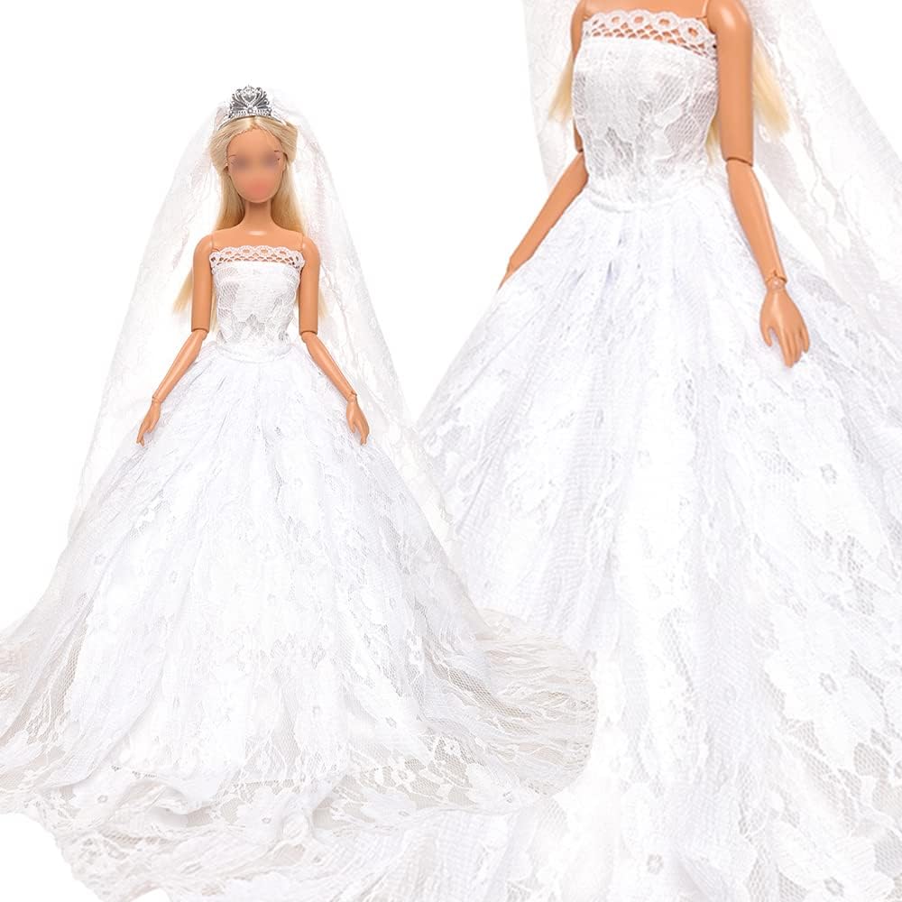 2 Sets of Wedding Dresses for 11.5 Inch Barbie Doll – Barwa Toys