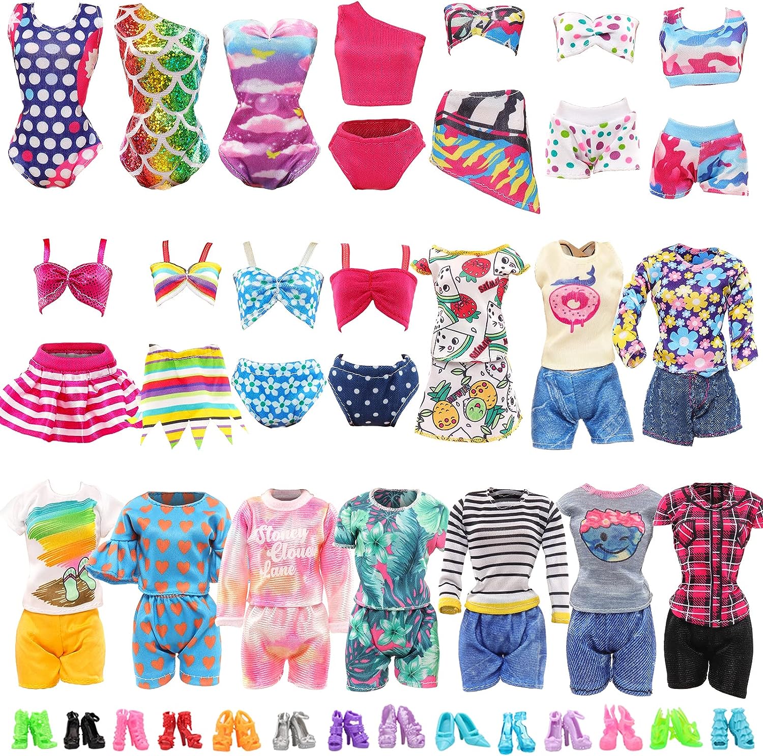 Barwa Barwa American Doll Girl Doll Clothes And Accessories 5 Sets