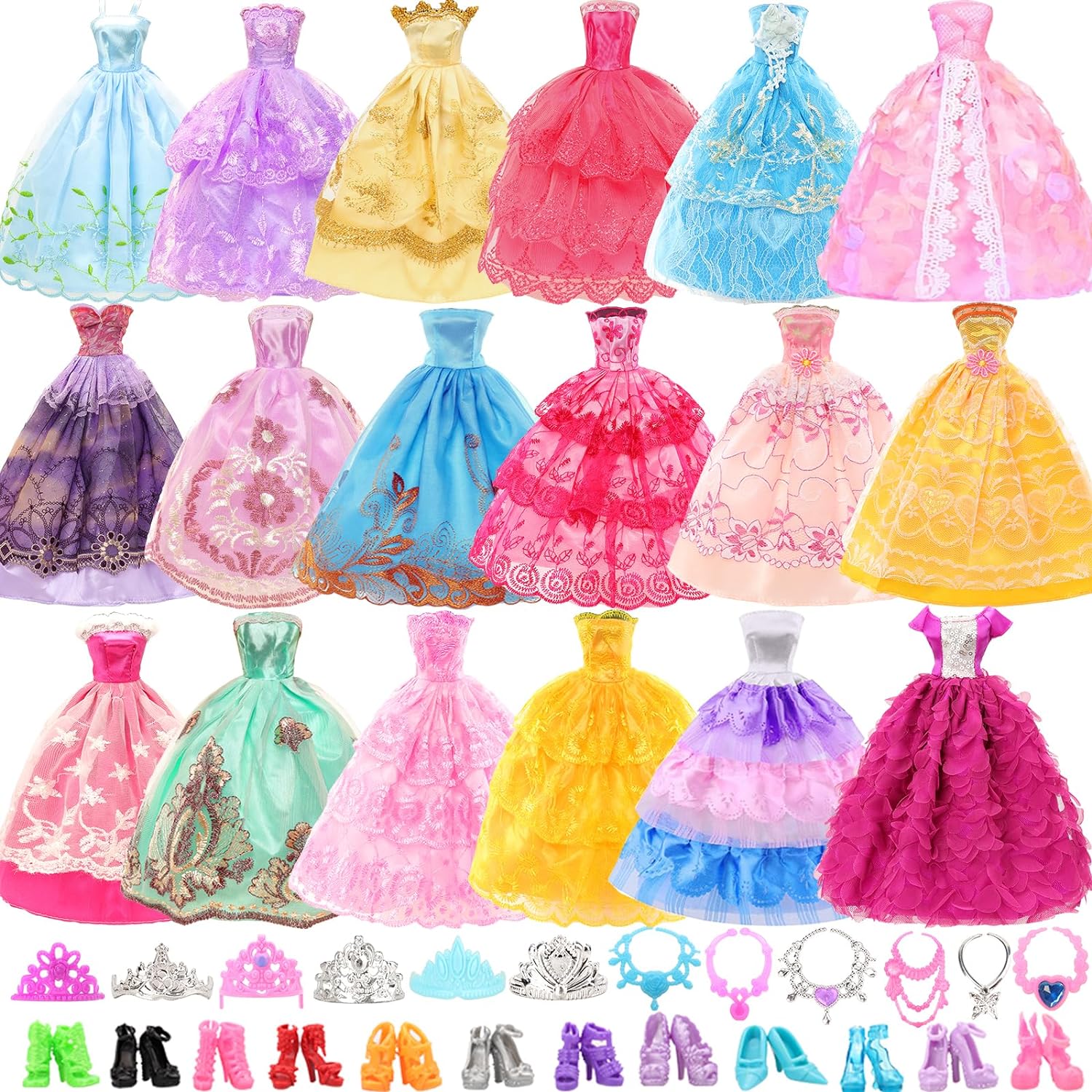 27PCS Doll Clothes and Accessories for 11.5 Inch Barbie Doll