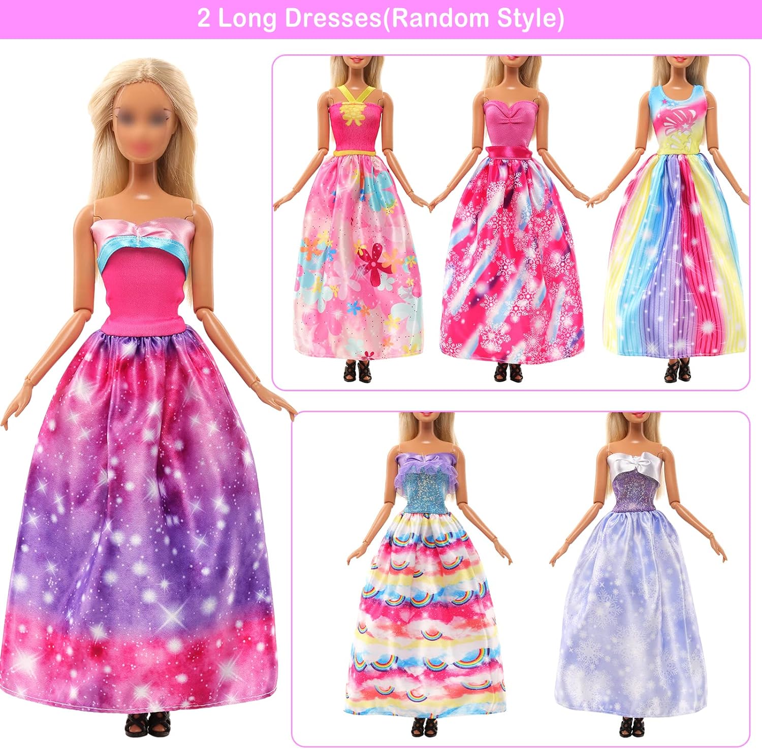 28PCS Doll Clothes and Accessories for 11.5 Inch Barbie Doll