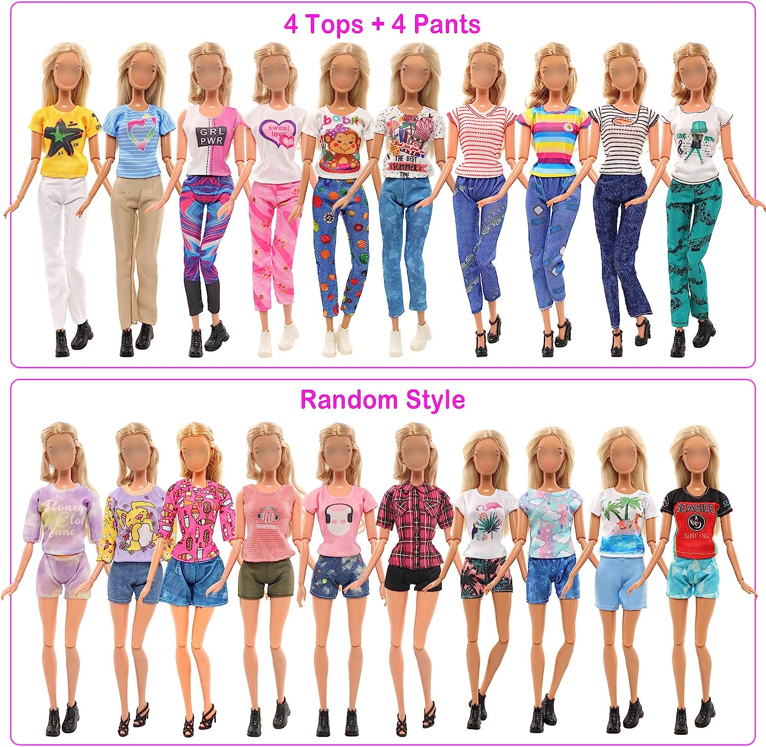 28PCS Doll Clothes and Accessories for 11.5 Inch Barbie Doll