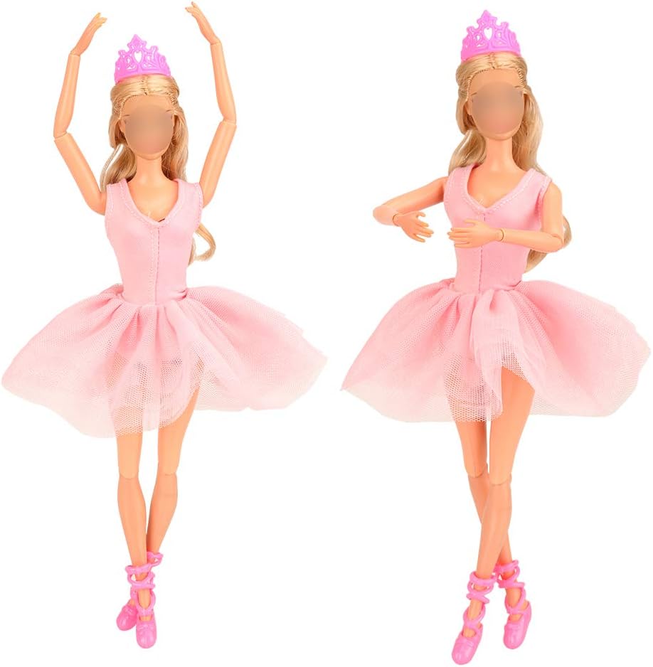 3 Sets of Ballerina Doll Dresses and Accessories for 11.5 Inch Barbie Doll