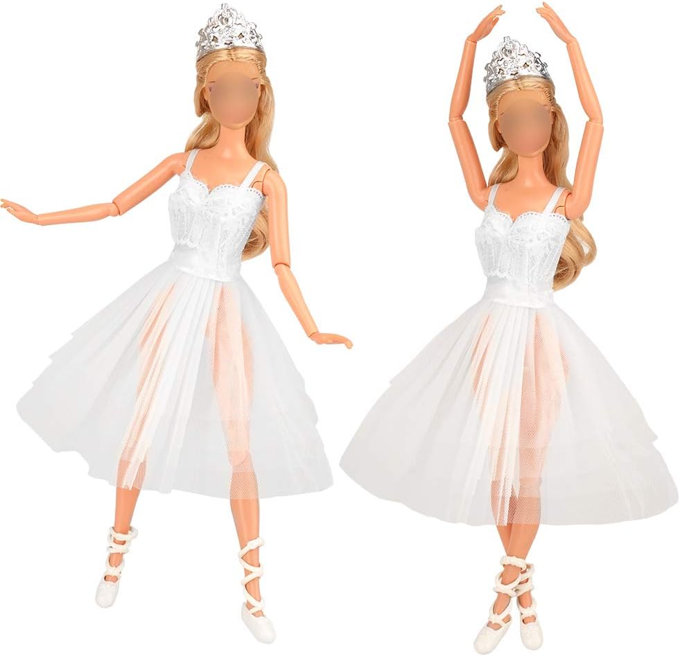 3 Sets of Ballerina Doll Dresses and Accessories for 11.5 Inch Barbie Doll