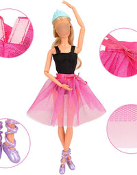 3 Sets of Ballerina Doll Dresses and Accessories for 11.5 Inch Barbie Doll
