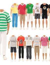 3 Sets of Fashion Clothes and Trousers for 12 Inch Ken Doll
