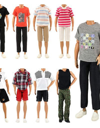 3 Sets of Fashion Clothes and Trousers for 12 Inch Ken Doll
