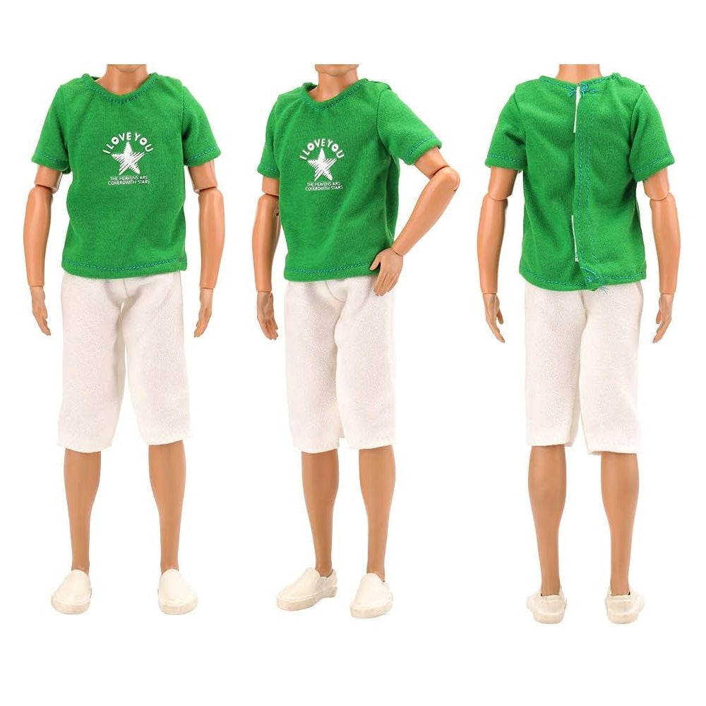 3 Sets of Fashion Clothes and Trousers for 12 Inch Ken Doll