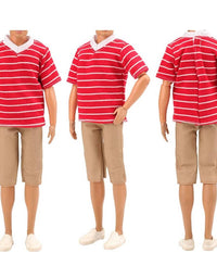 3 Sets of Fashion Clothes and Trousers for 12 Inch Ken Doll
