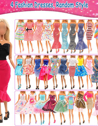 36PCS Doll Clothes and Accessories for 11.5 Inch Barbie Doll
