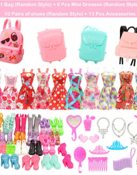 36PCS Doll Clothes and Accessories for 11.5 Inch Barbie Doll
