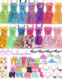 43PCS Doll Clothes and Accessories for 11.5 Inch Barbie Doll
