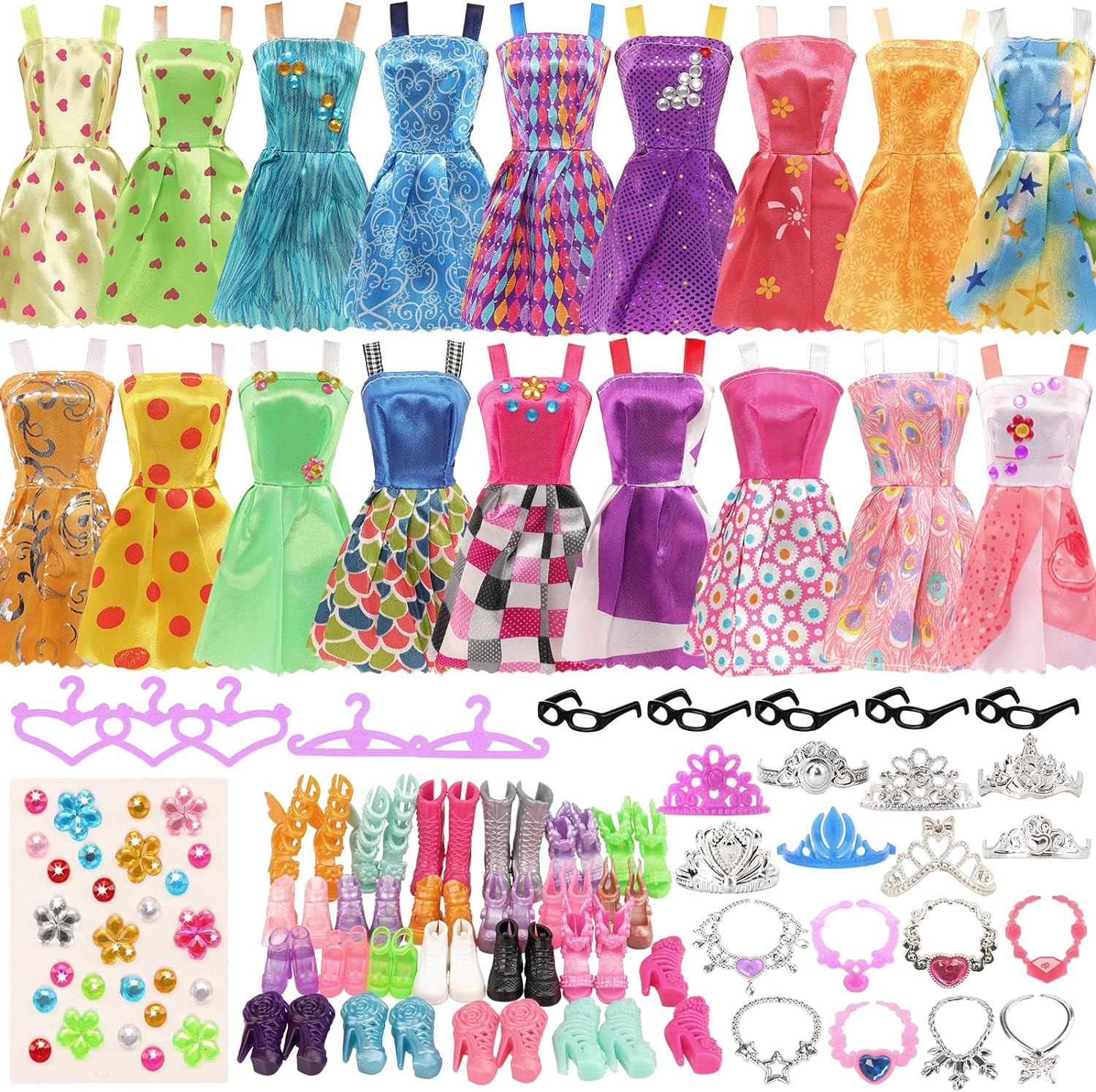 43PCS Doll Clothes and Accessories for 11.5 Inch Barbie Doll