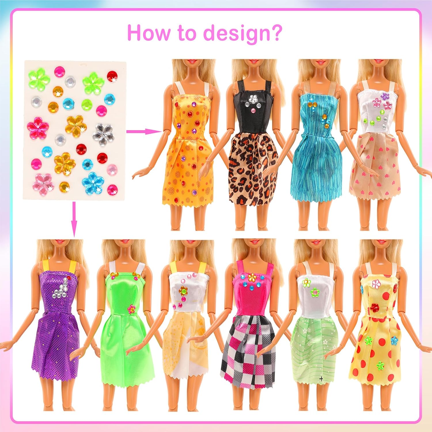 43PCS Doll Clothes and Accessories for 11.5 Inch Barbie Doll