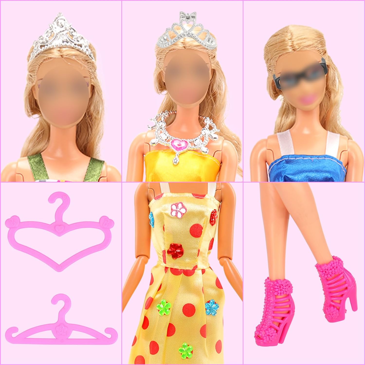 43PCS Doll Clothes and Accessories for 11.5 Inch Barbie Doll