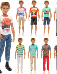 5 Sets of Fashion Clothes and Trousers for 12 Inch Ken Doll
