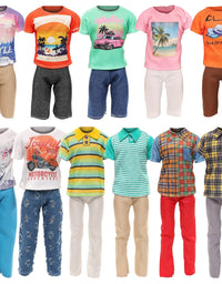 5 Sets of Fashion Clothes and Trousers for 12 Inch Ken Doll
