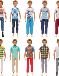 5 Sets of Fashion Clothes and Trousers for 12 Inch Ken Doll
