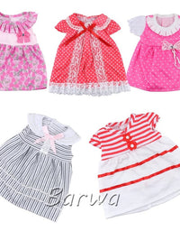 5PCS Lovely Dresses for 14 to 18 Inch Baby Girl Doll
