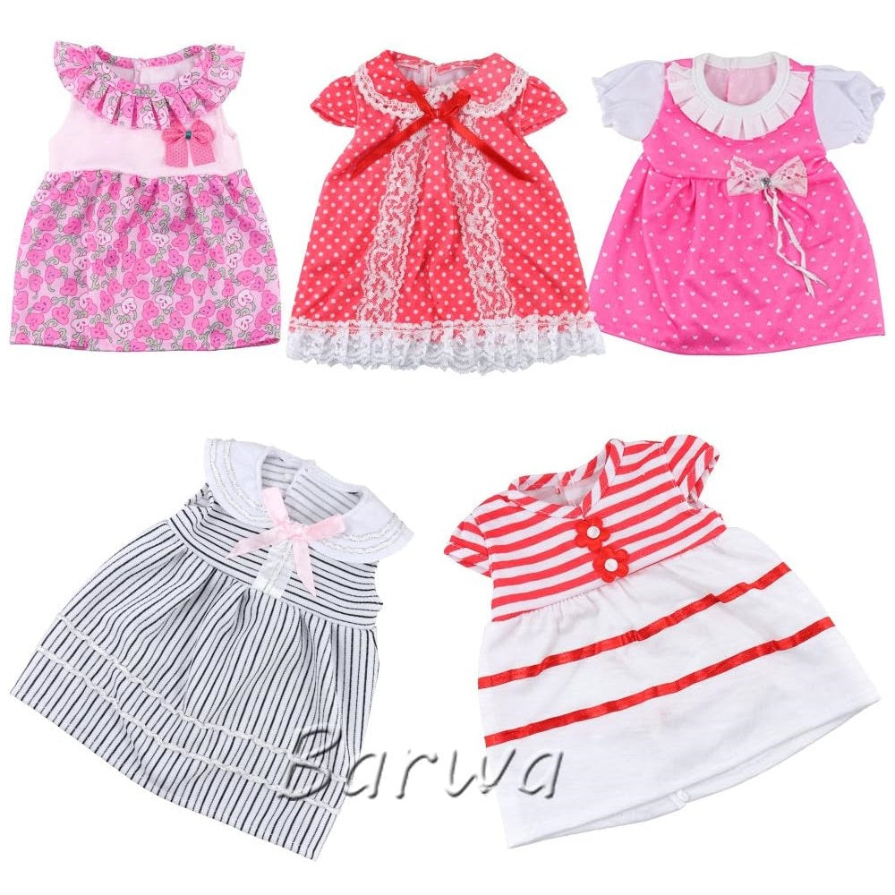 5PCS Lovely Dresses for 14 to 18 Inch Baby Girl Doll