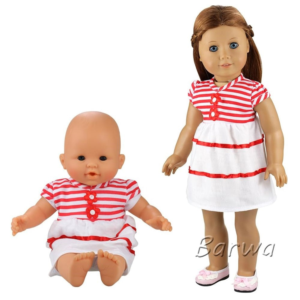 5PCS Lovely Dresses for 14 to 18 Inch Baby Girl Doll