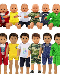 6 Sets of Casual Clothes for 14 to 18 Inch Baby Boy Doll
