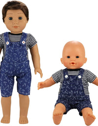 6 Sets of Casual Clothes for 14 to 18 Inch Baby Boy Doll
