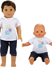 6 Sets of Casual Clothes for 14 to 18 Inch Baby Boy Doll
