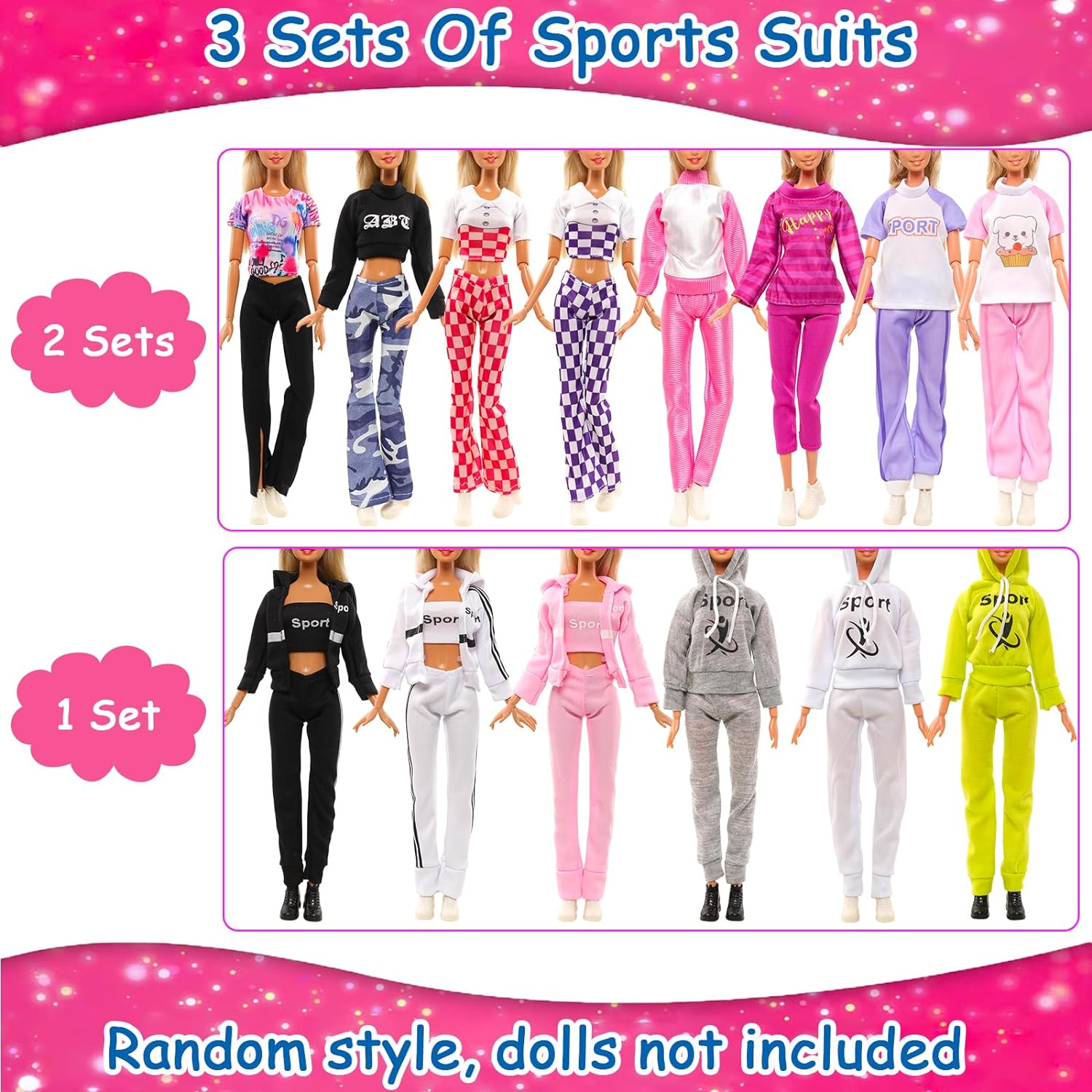 8PCS Doll Clothes for 11.5 Inch Barbie Doll