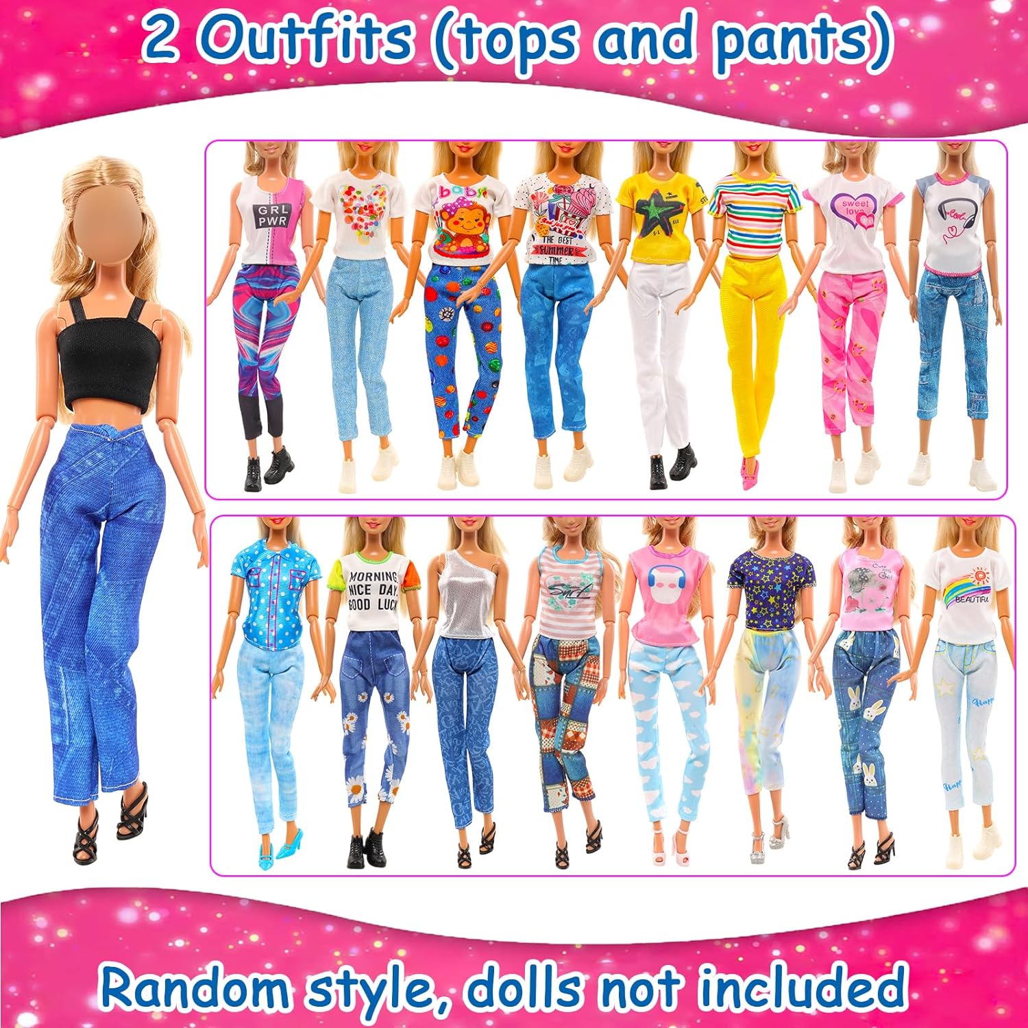 8PCS Doll Clothes for 11.5 Inch Barbie Doll