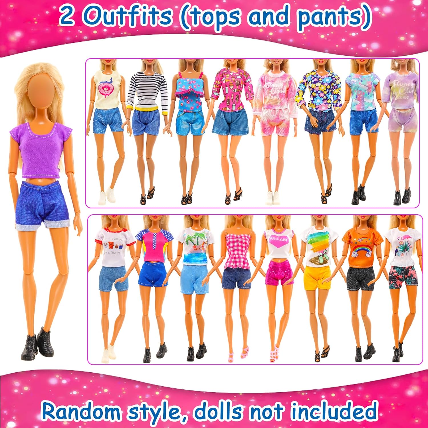 8PCS Doll Clothes for 11.5 Inch Barbie Doll